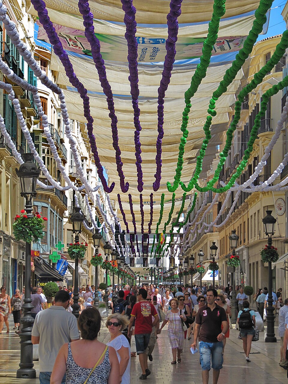 Den dagtida Feria de Málaga i full gång