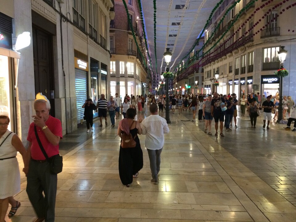 En promenad längs Calle Marqués de Larios
