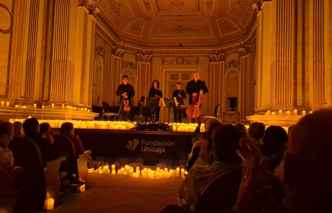 Candlelight-koncert med strygekvartet i Sala Unicaja María Cristina i Málaga